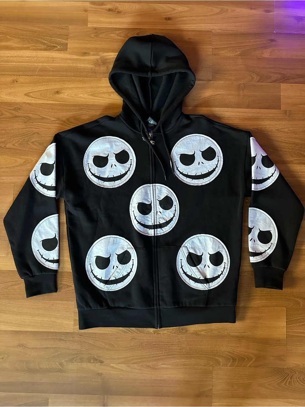 Disney Black Hoodie Jack Skellington Nightmare Before Christmas